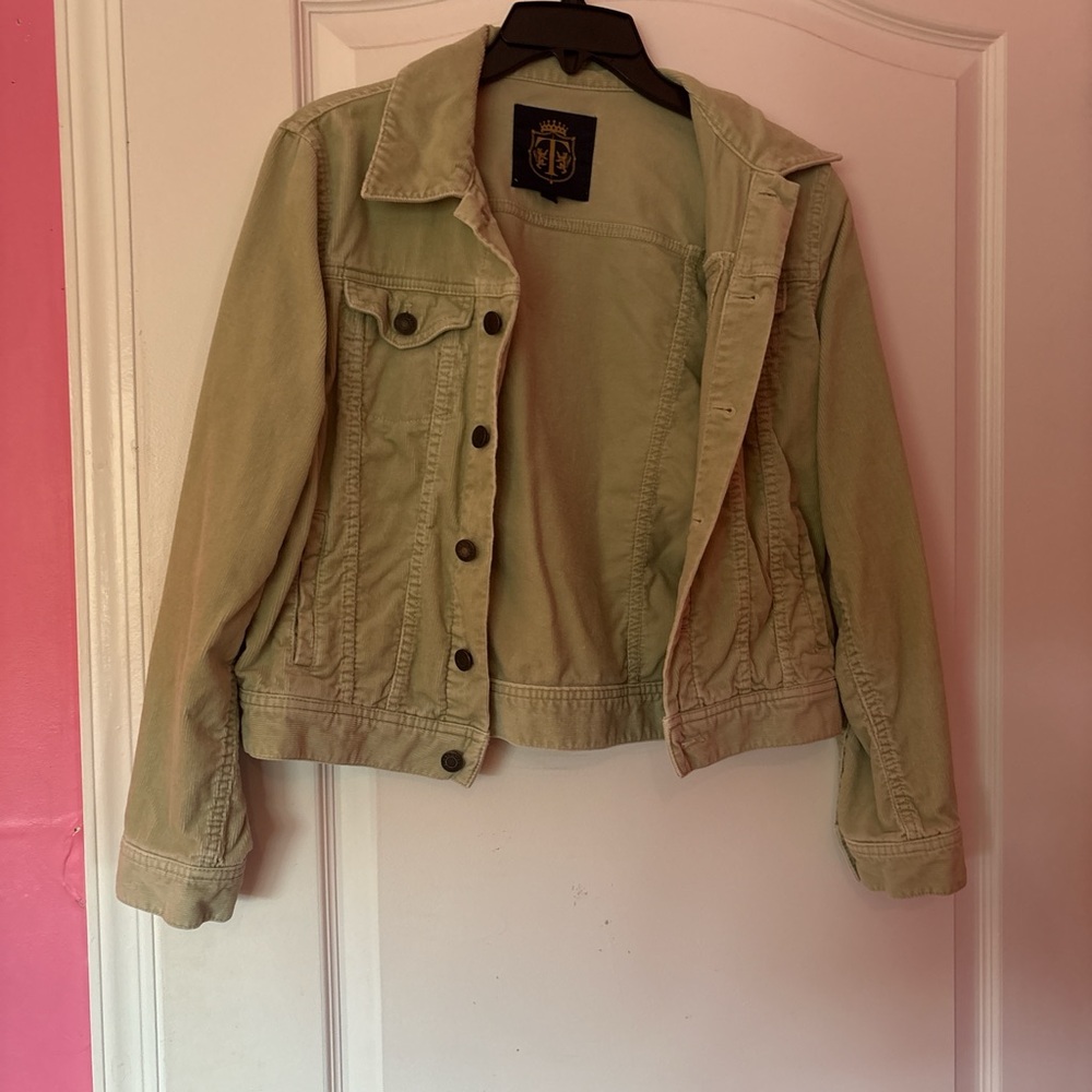 Women's Casual Olive Jean Jacket